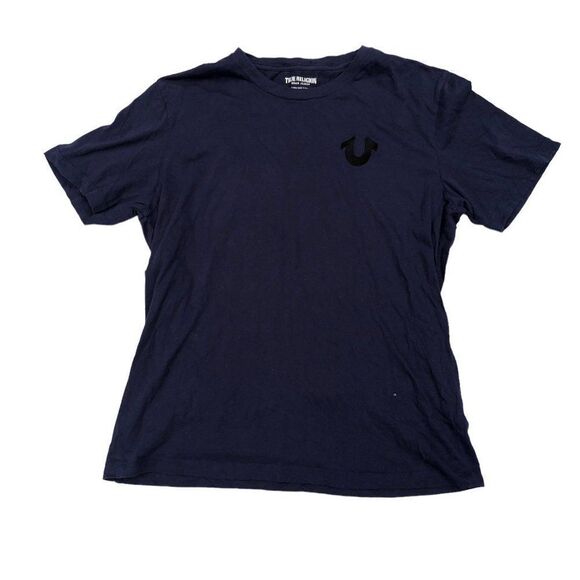 RARE True Religion Shirt Logo Crew Navy XL - Picture 3 of 7